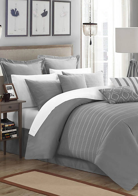Chic Home Brenton Comforter Set- Grey