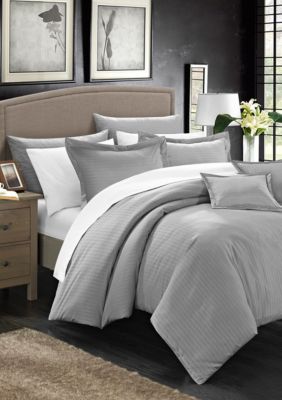 chic home khaya complete bedding set with sheets gra