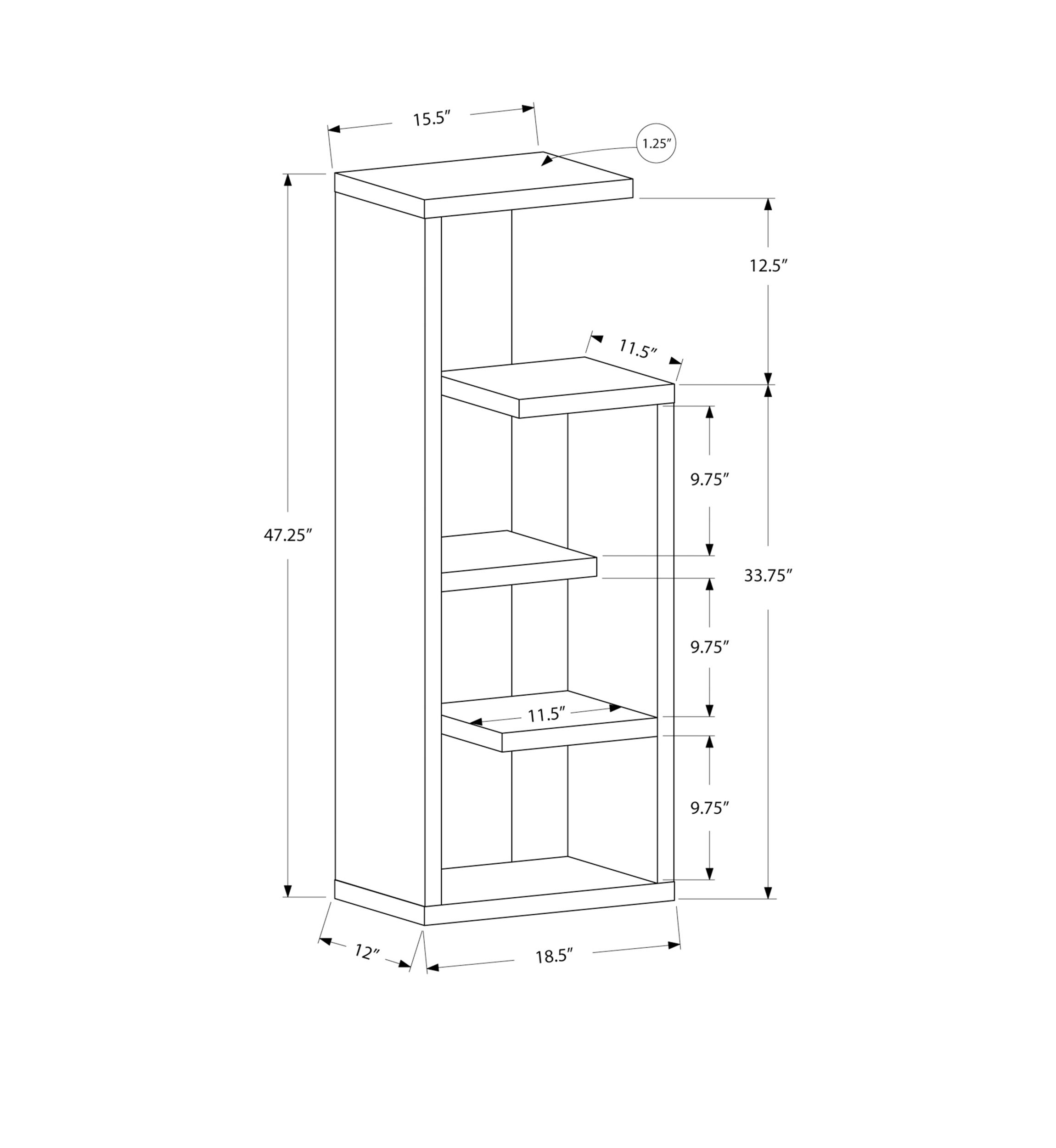 Accent Display Bookcase Unit