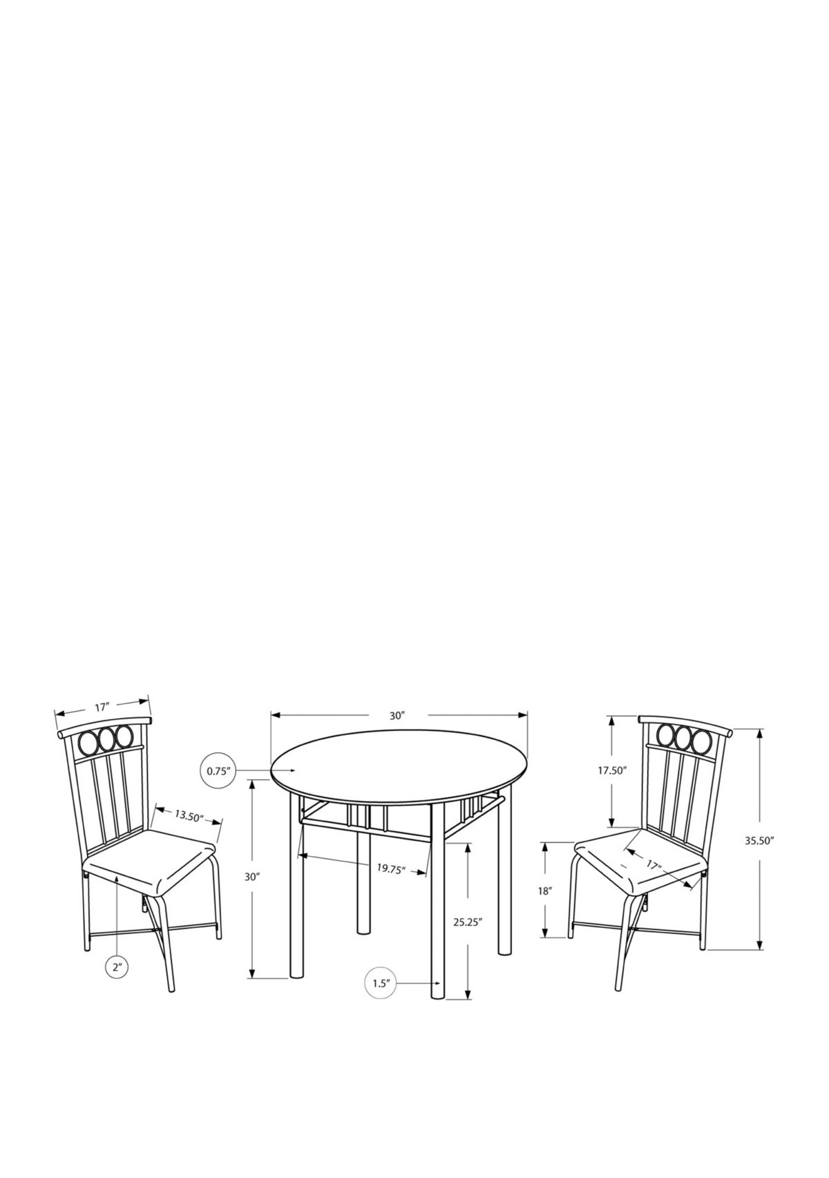 3 Piece Dining Set