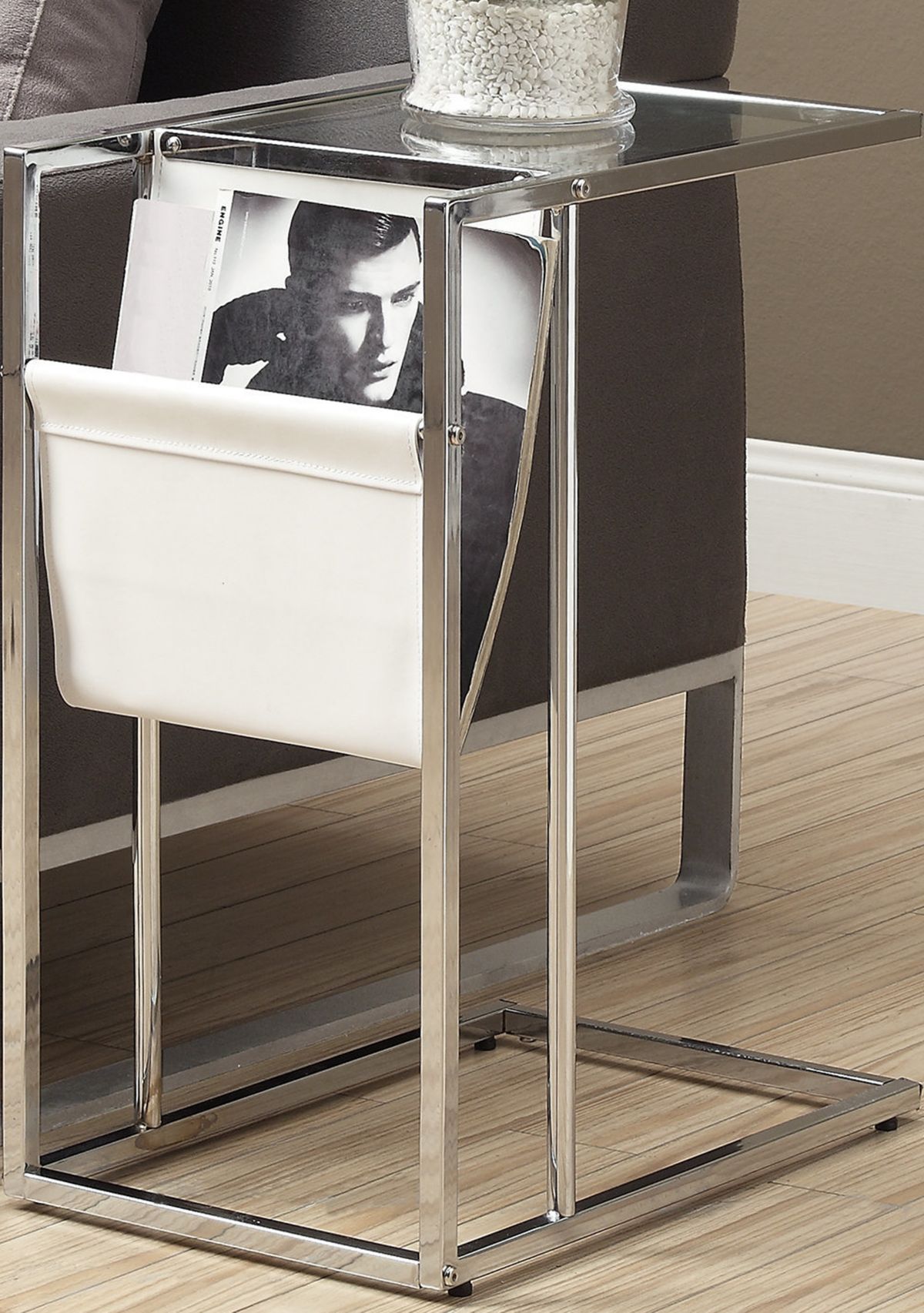 Accent Table with Magazine Rack
