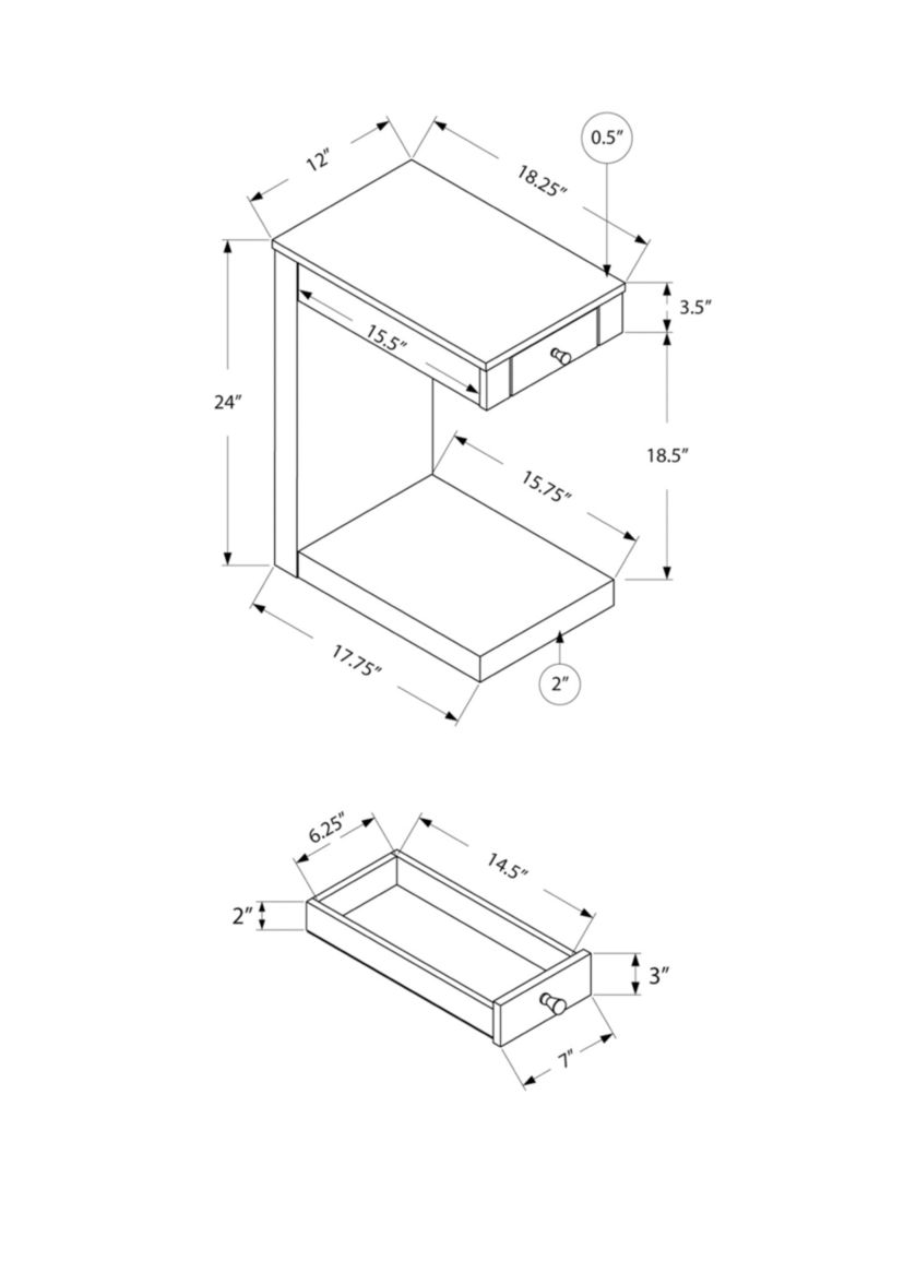 Accent Table with Drawer
