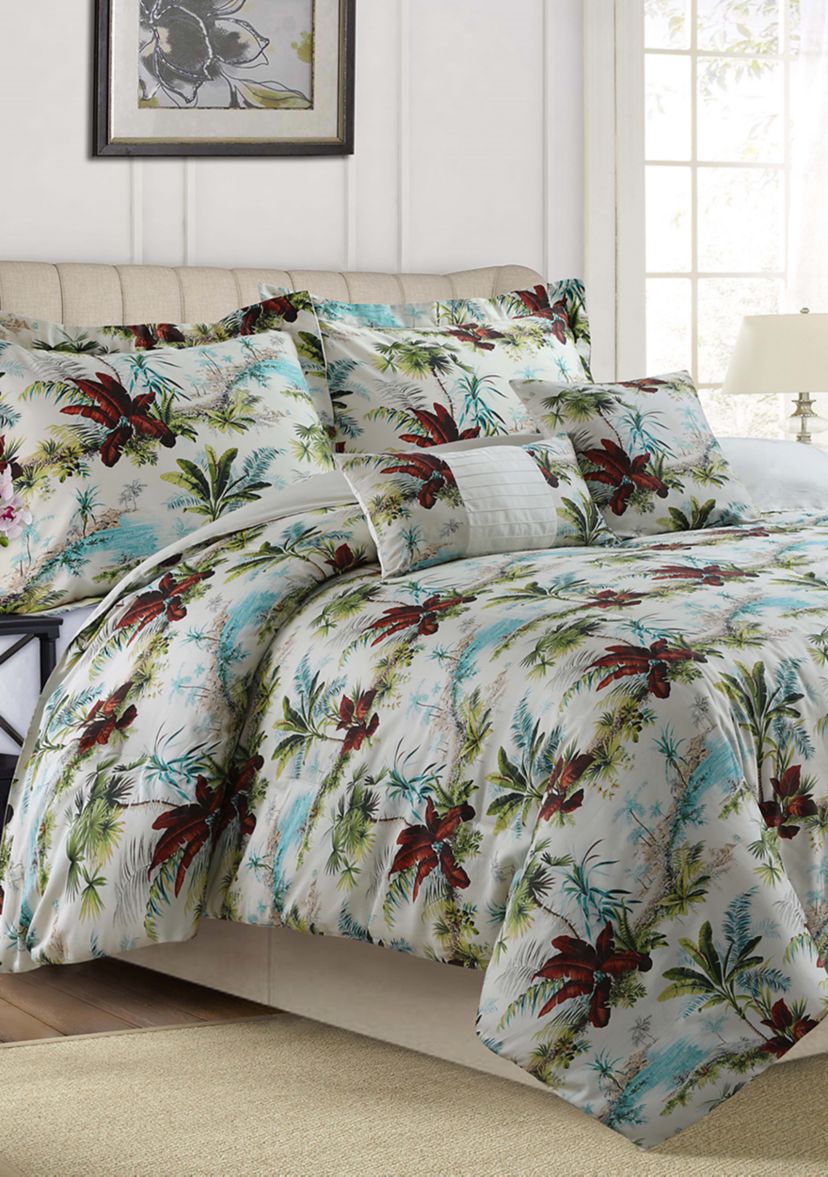 Paradise Island 5 Piece 300 Thread Count Cotton Comforter Set