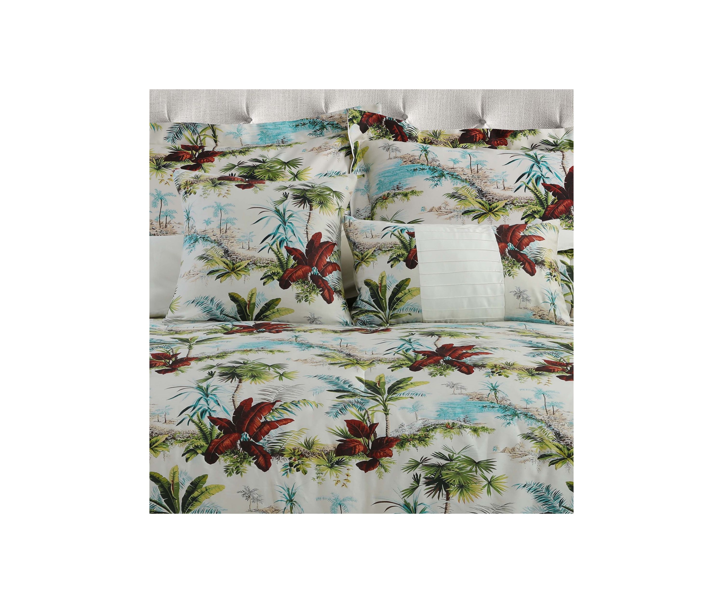 Paradise Island 5 Piece 300 Thread Count Cotton Comforter Set