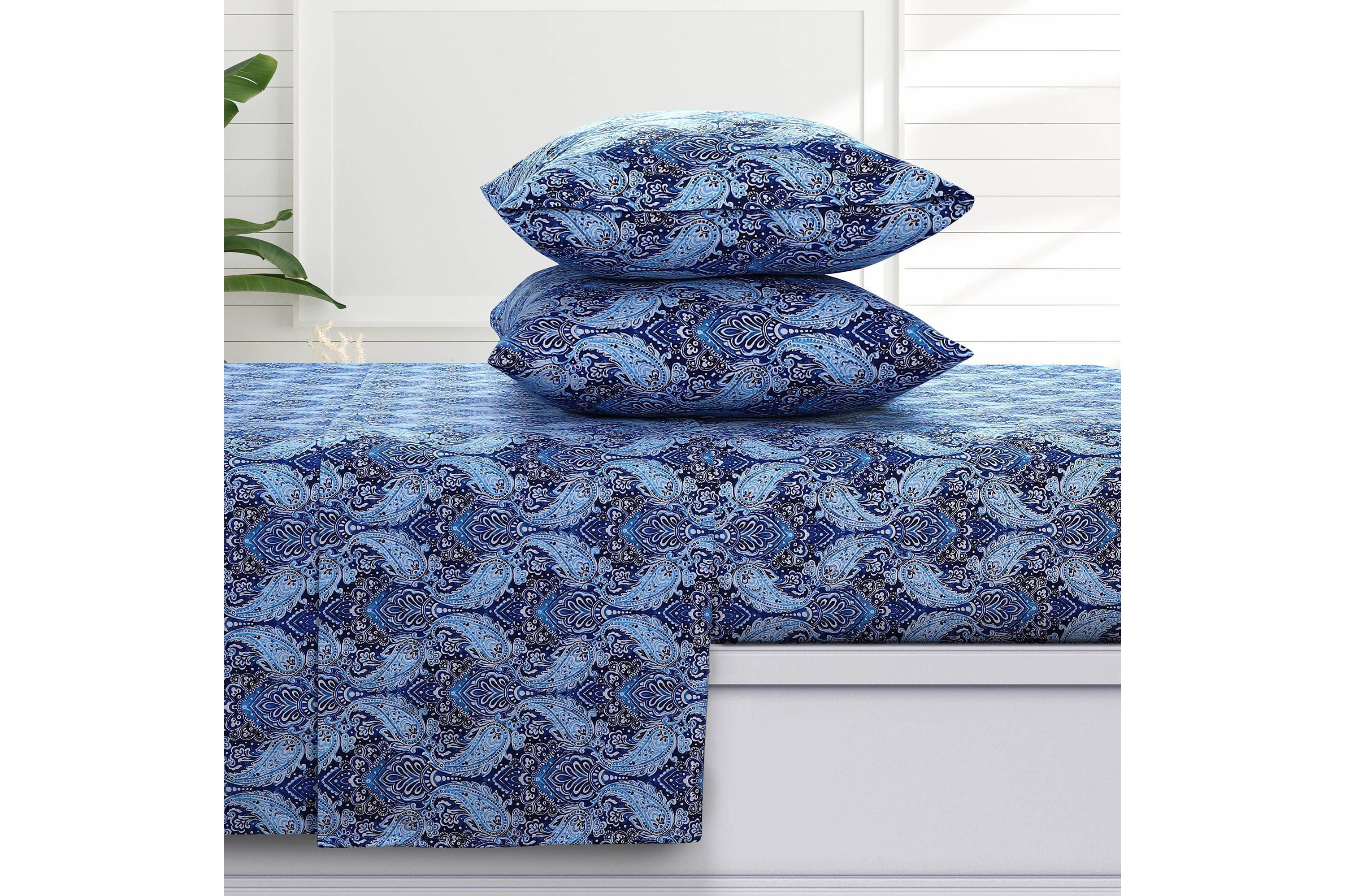 Sofi Paisley 170-GSM Flannel Extra Deep Pocket Sheet Set