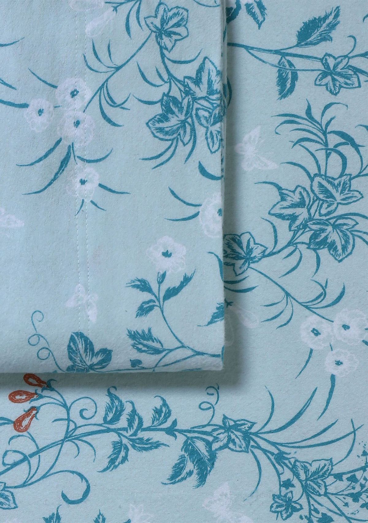 Katy Floral 170-GSM Flannel Extra Deep Pocket Sheet Set Queen Natural