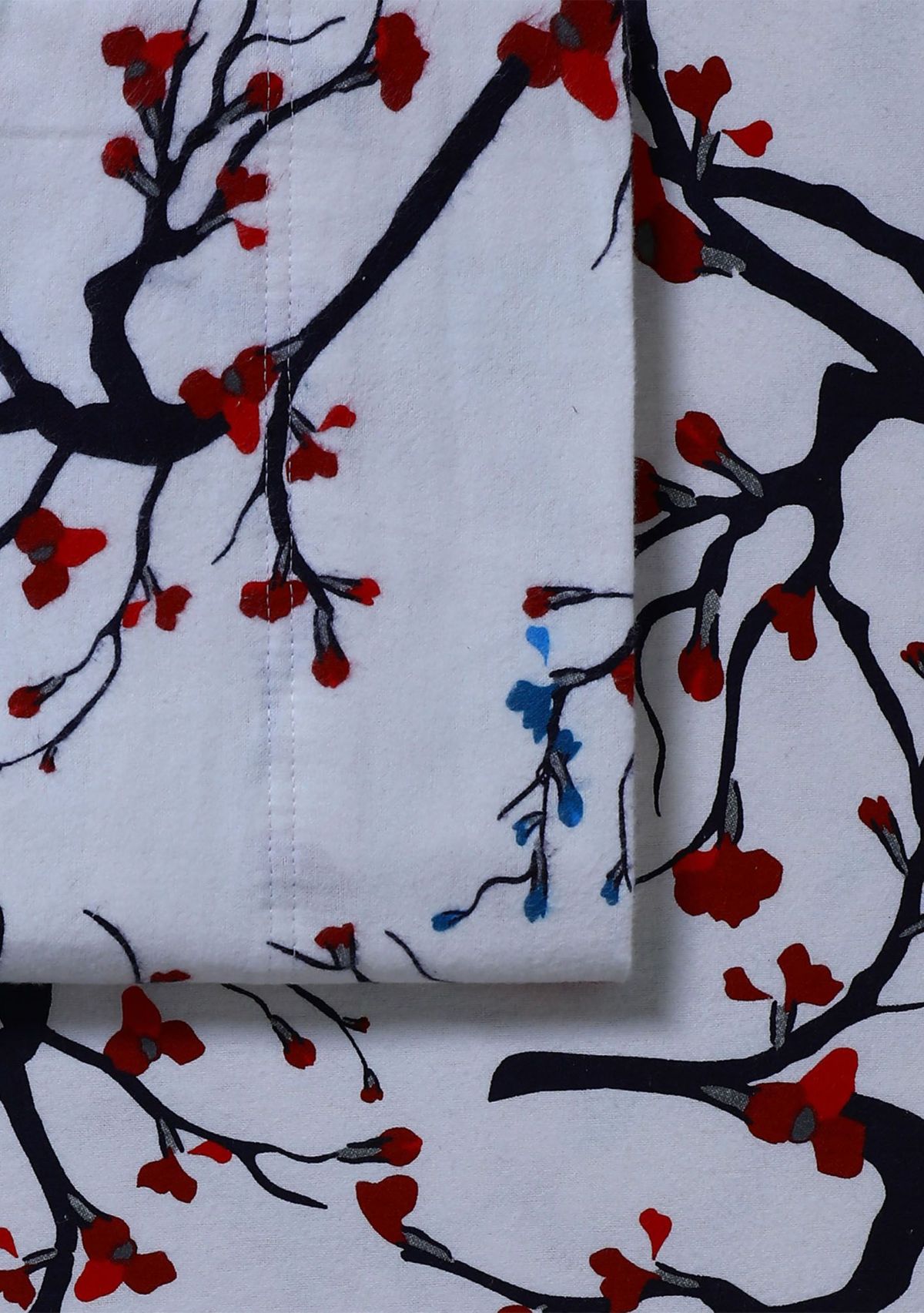 Emilia Tree 170-GSM Flannel Extra Deep Pocket Sheet Set Twin Multicolor