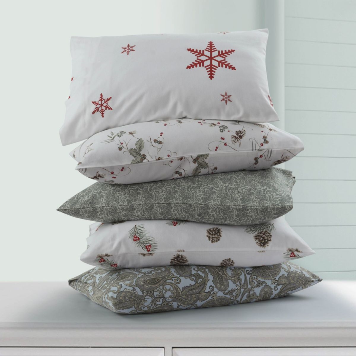 Ava Paisley Portuguese Cotton Flannel Extra Deep Pocket Sheet Set