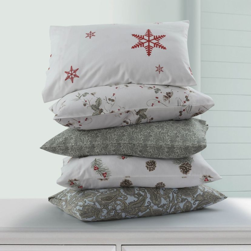 Ava Paisley Portuguese Cotton Flannel Pillowcase Set