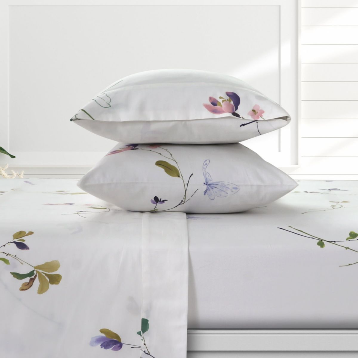 Cristina Organic Cotton 300 Thread Count Cotton Sateen Extra Deep Pocket Sheet Set