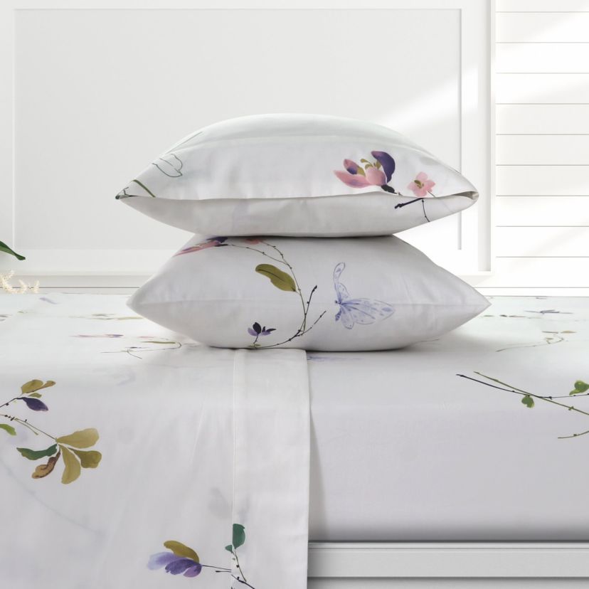 Cristina Organic Cotton 300 Thread Count Cotton Sateen Extra Deep Pocket Sheet Set