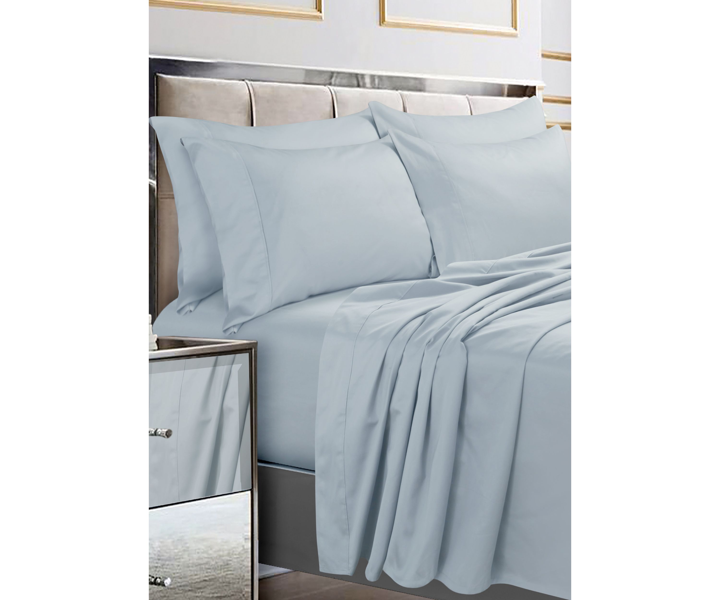 Egyptian Cotton Sateen 6 Piece Extra Deep Pocket Sheet Set
