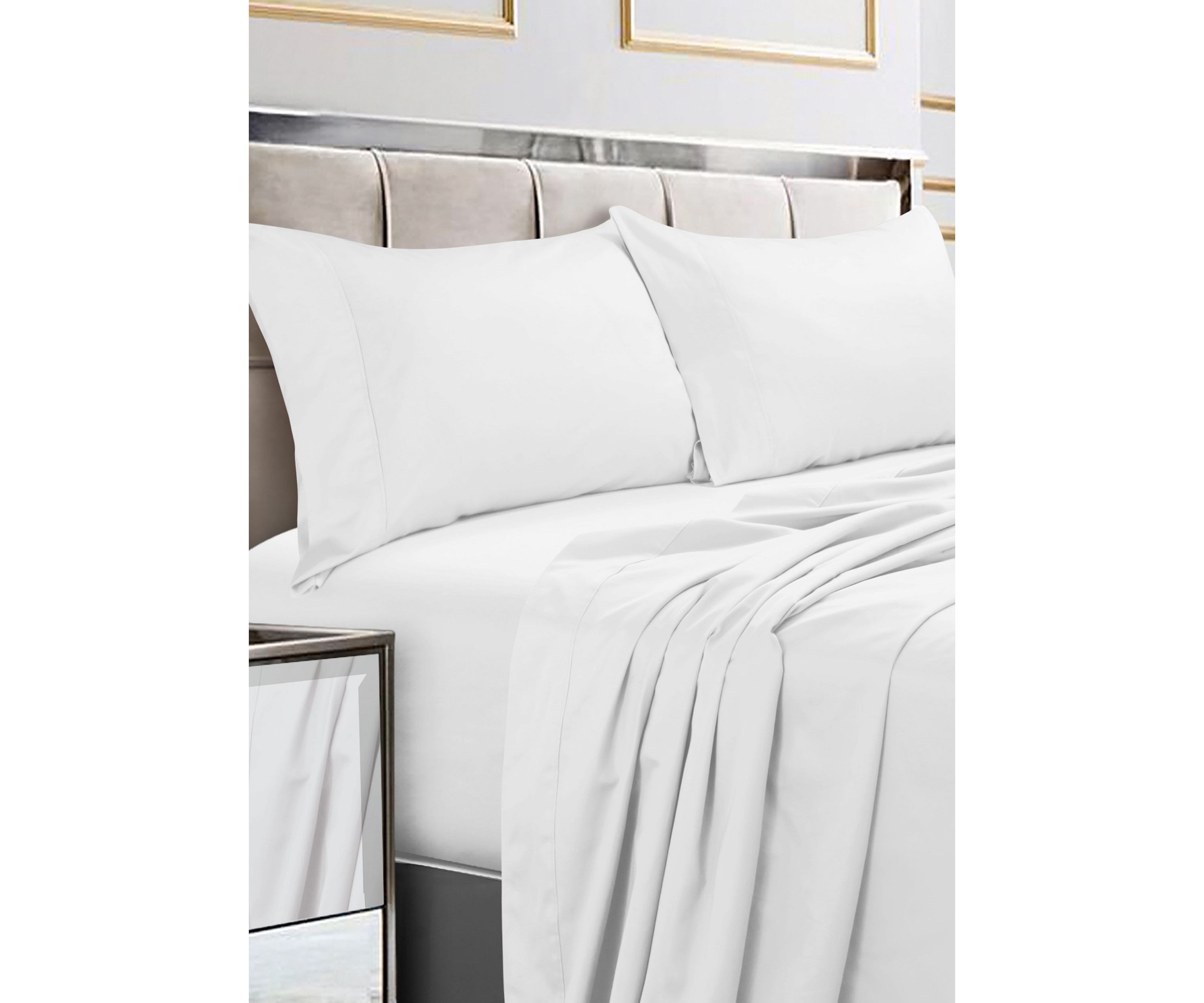 600 Thread Count Egyptian Cotton Sateen 4 Piece Extra Deep Pocket Sheet Set