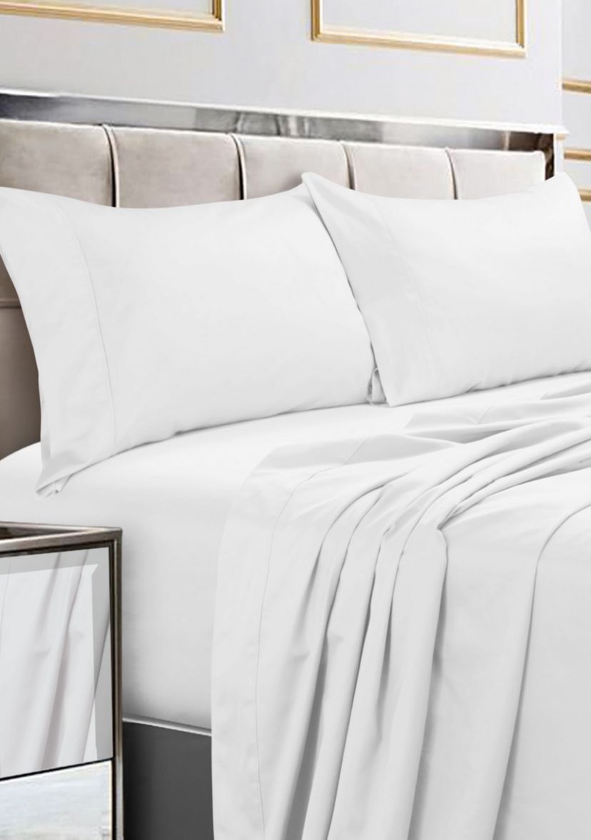 600 Thread Count Egyptian Cotton Sateen 4 Piece Extra Deep Pocket Sheet Set