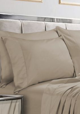 Tribeca Living Set of 2 600 Thread Count Egyptian Cotton Sateen Pillowcases