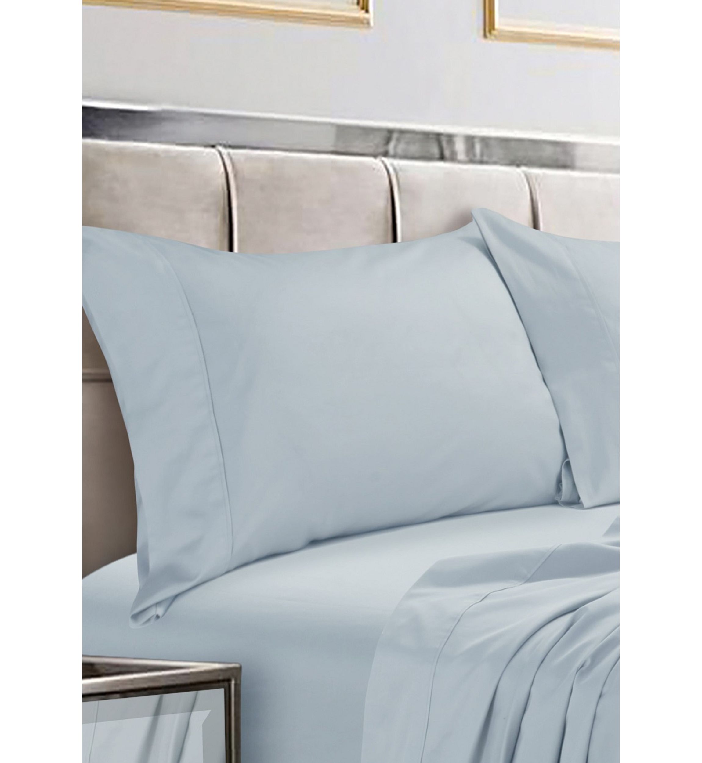 Set of 2 600 Thread Count Egyptian Cotton Sateen Pillowcases