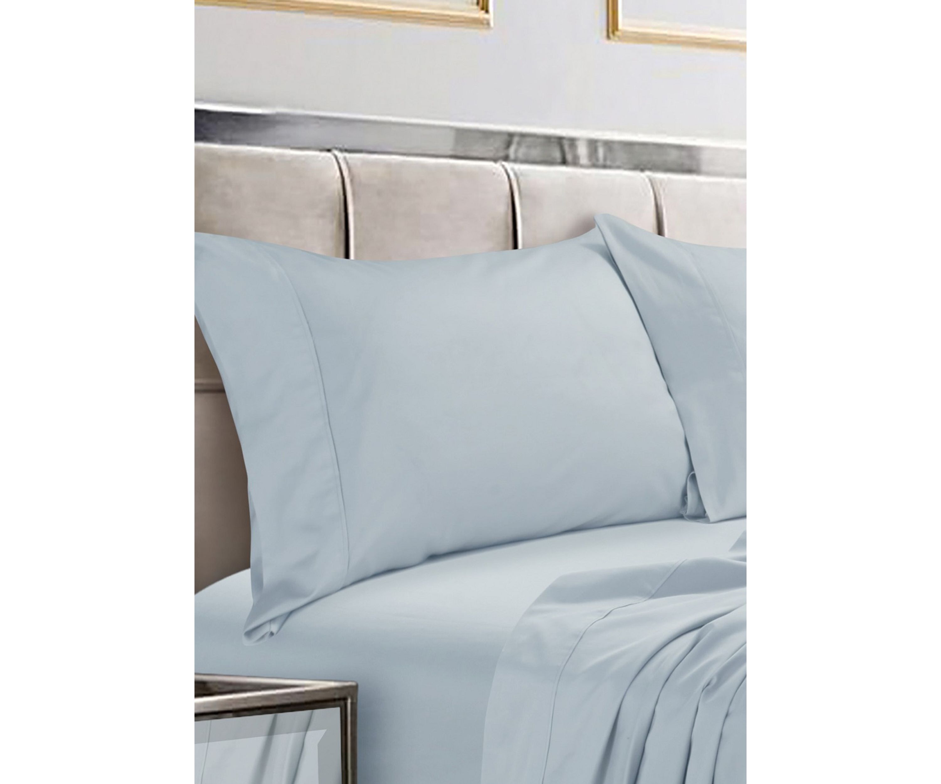 Set of 2 600 Thread Count Egyptian Cotton Sateen Pillowcases