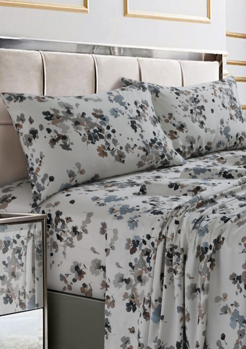 Lisbon Printed Cotton Sateen Extra Deep Pocket Sheet Set