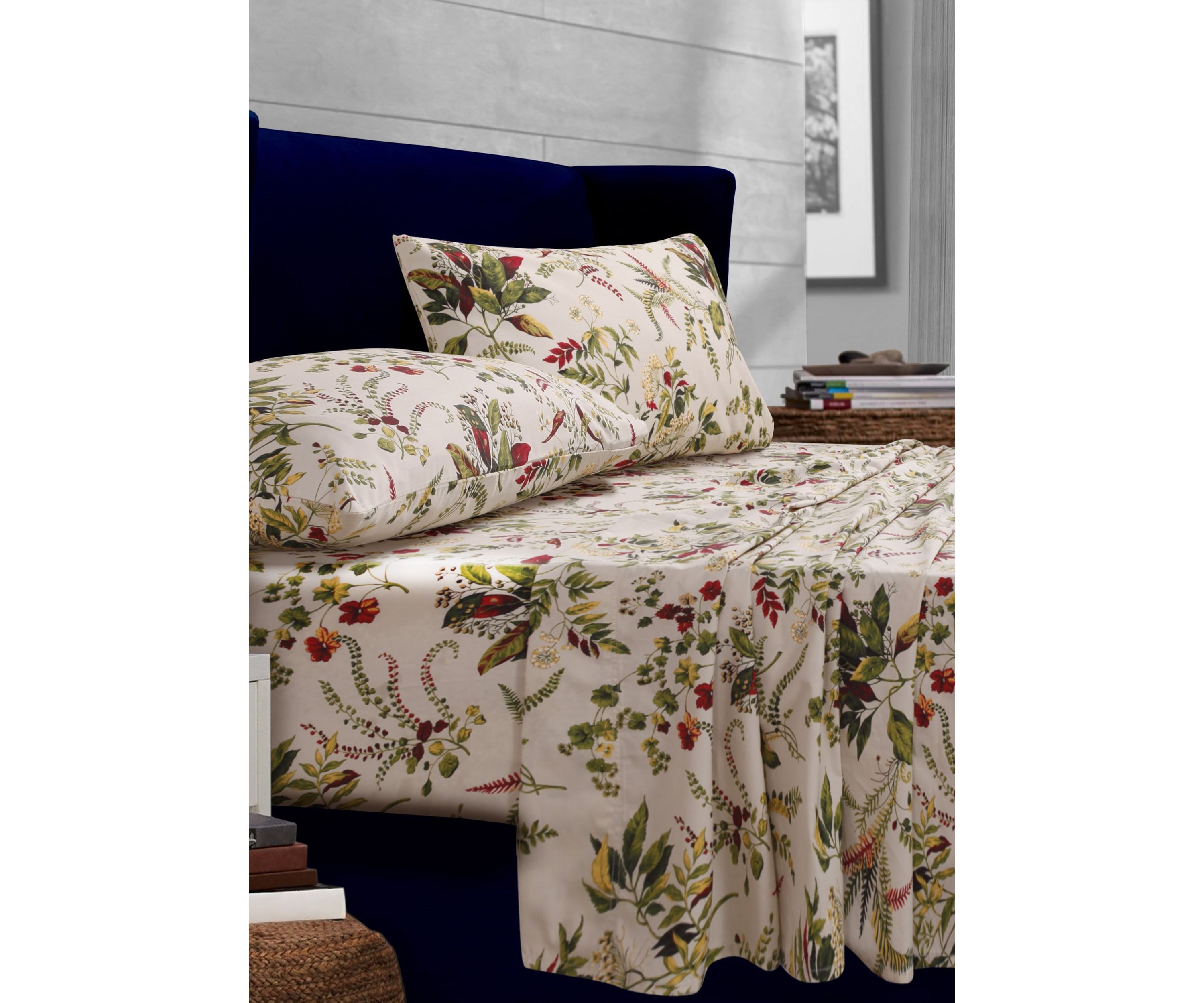 Maui Floral Printed Percale Extra Deep Pocket Sheet Set