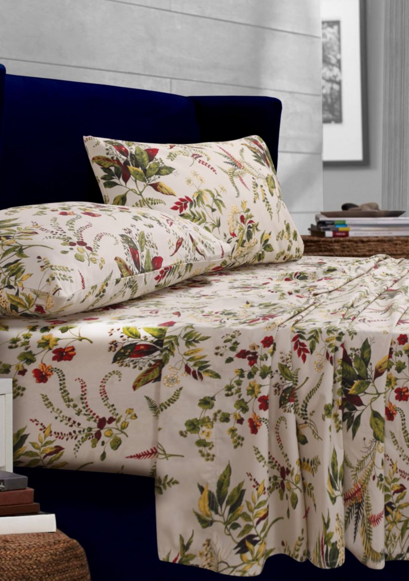 Maui Floral Printed Percale Extra Deep Pocket Sheet Set