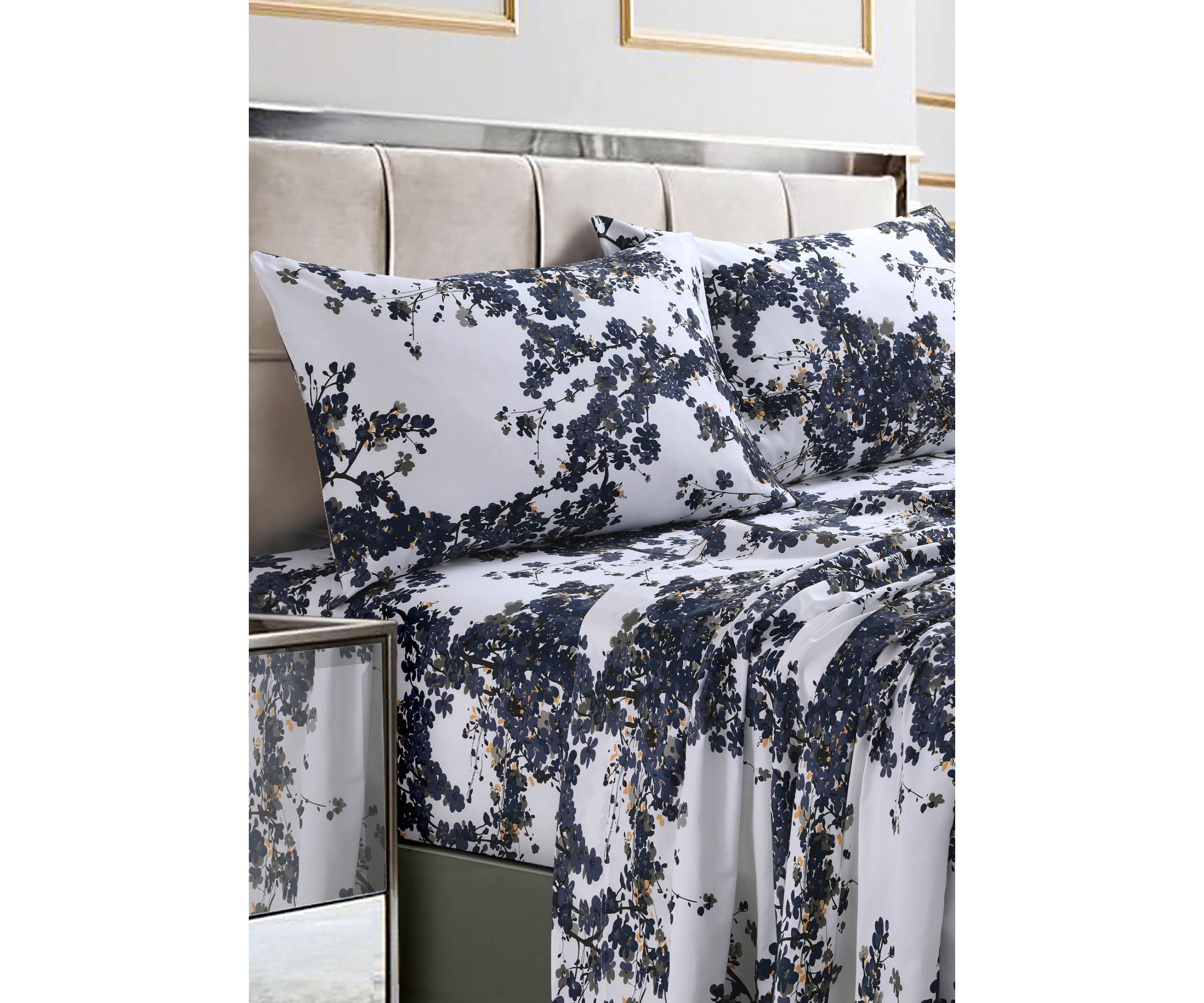 Milan Island Printed Sateen Extra Deep Pocket  Sheet Set