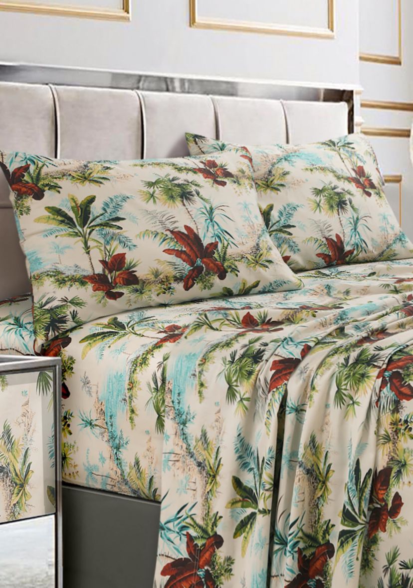 Paradise Island Sateen Extra Deep Pocket Sheet Set