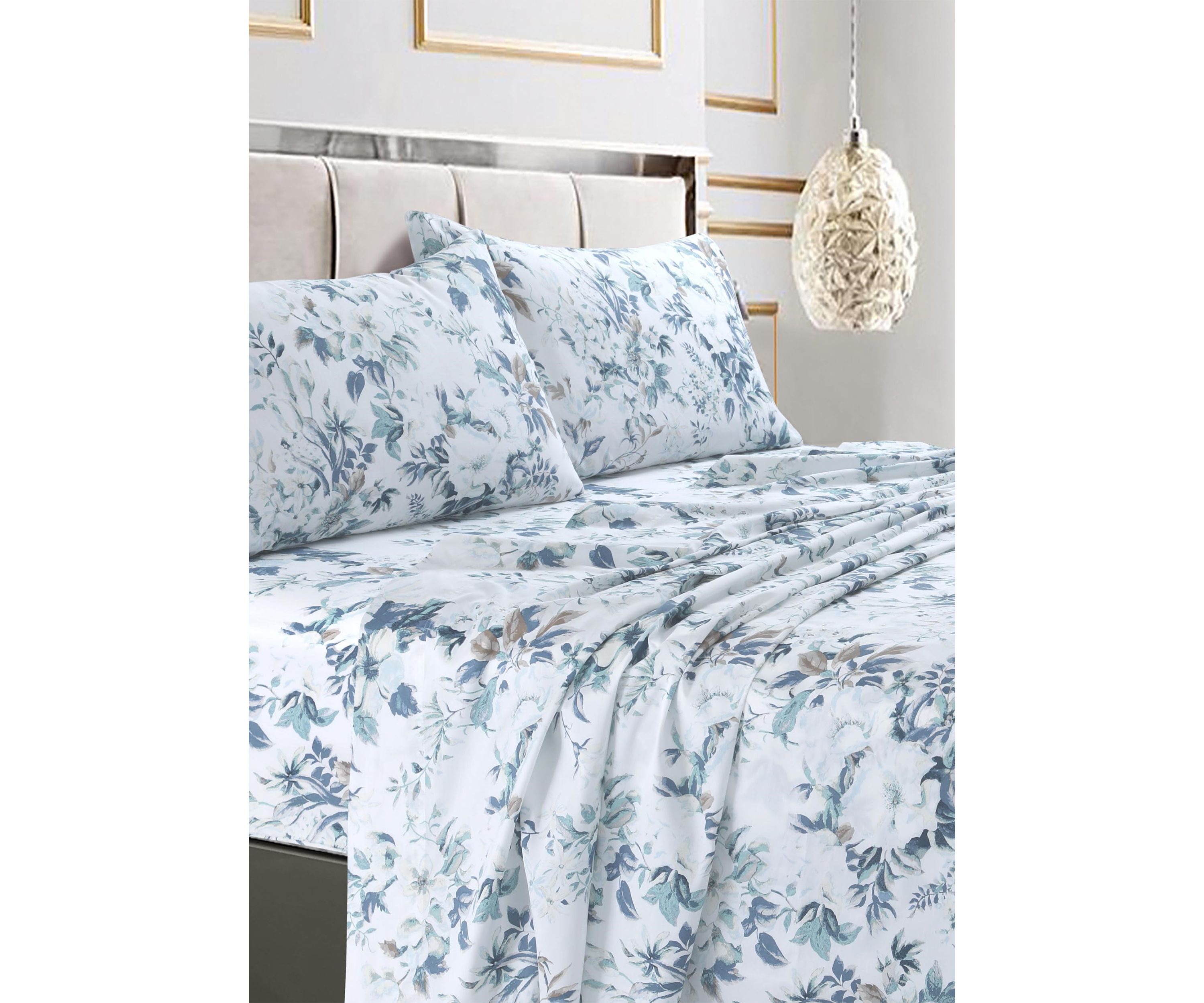 Vernazza Printed Sateen Extra Deep Pocket Sheet Set