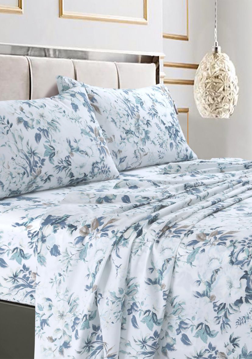 Vernazza Printed Sateen Extra Deep Pocket Sheet Set