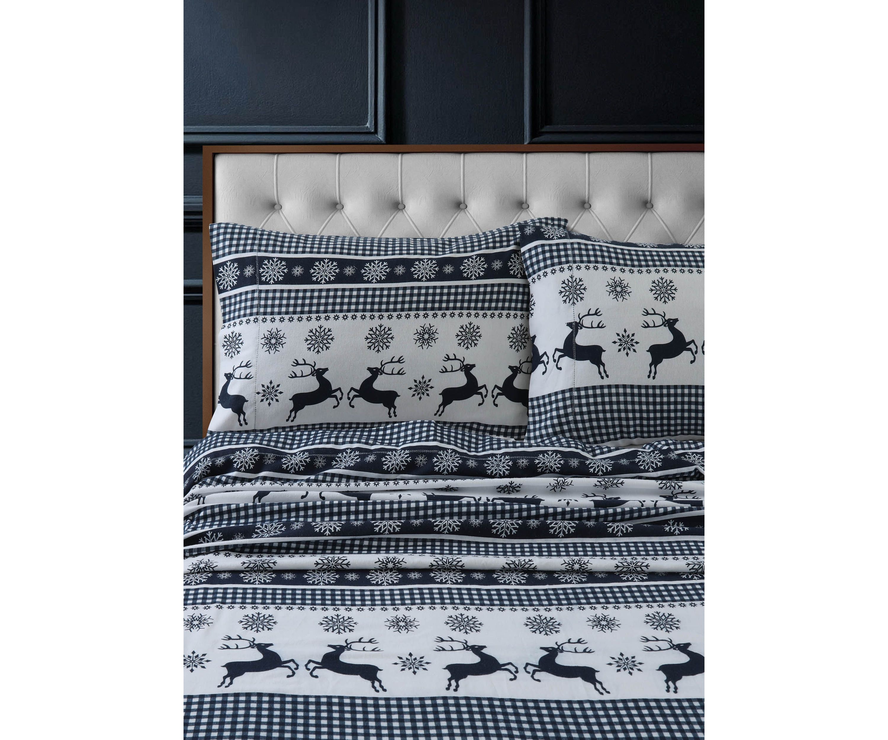 Heavyweight Cotton Flannel Printed Pillow Pair