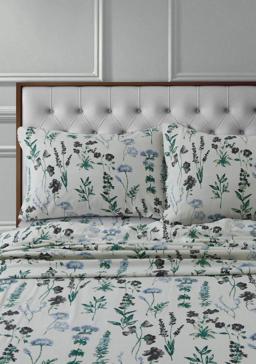 Comfy Stripe 170 GSM Cotton Flannel Printed Pillow Pair