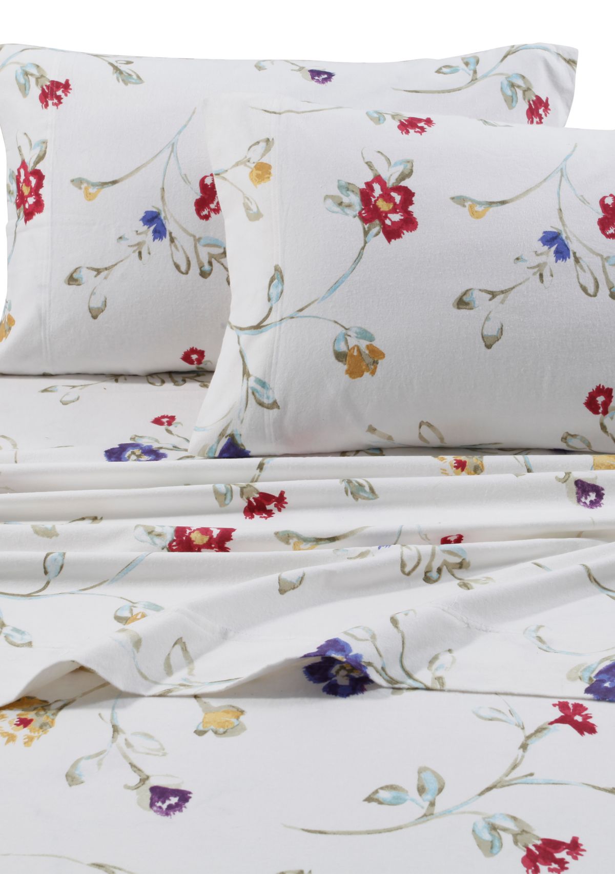 Flannel Floral Garden 170-GSM Cotton Extra Deep Pocket Printed Sheet Set