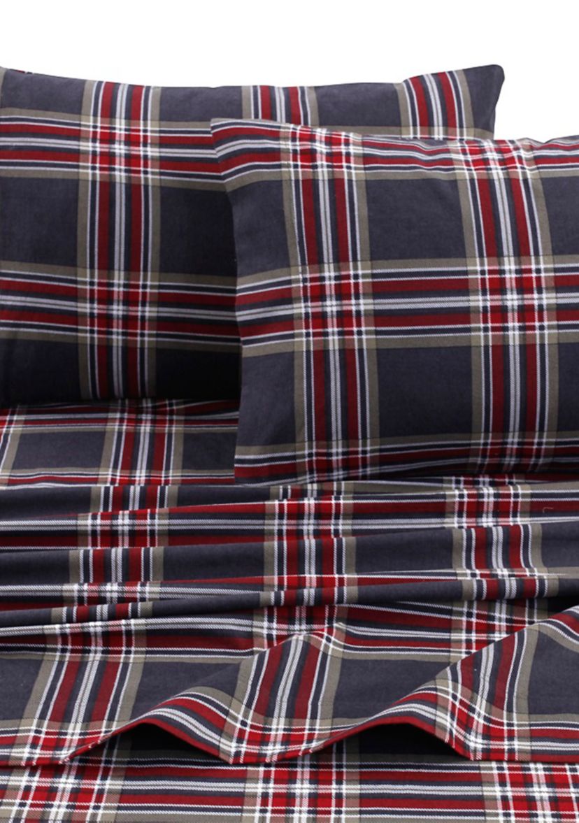5 Ounce Heritage Plaid Flannel Printed Extra Deep Pocket Sheet Set