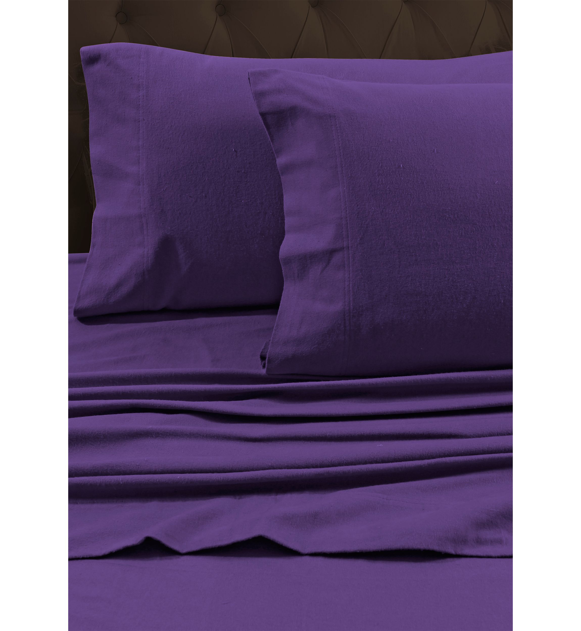 170 GSM Heavyweight Solid Flannel Sheet and Pillowcase Separates