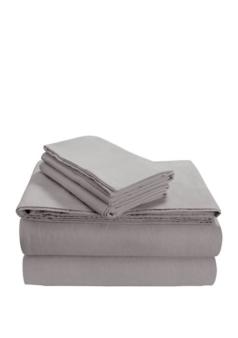 Flannel 170 GSM Cotton Solid Extra Deep Pocket Sheet Set