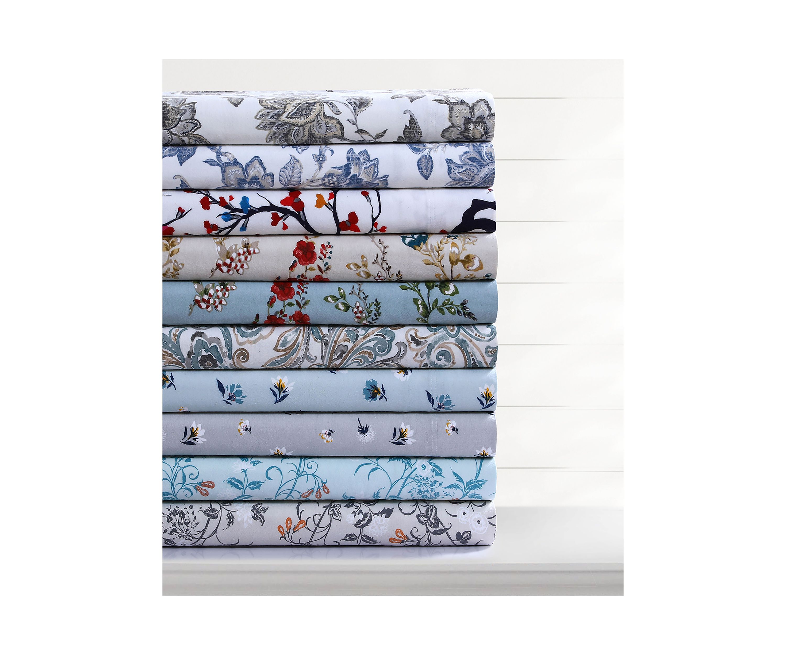 Camilla Paisley 170-GSM Flannel Extra Deep Pocket Sheet Set Full Green