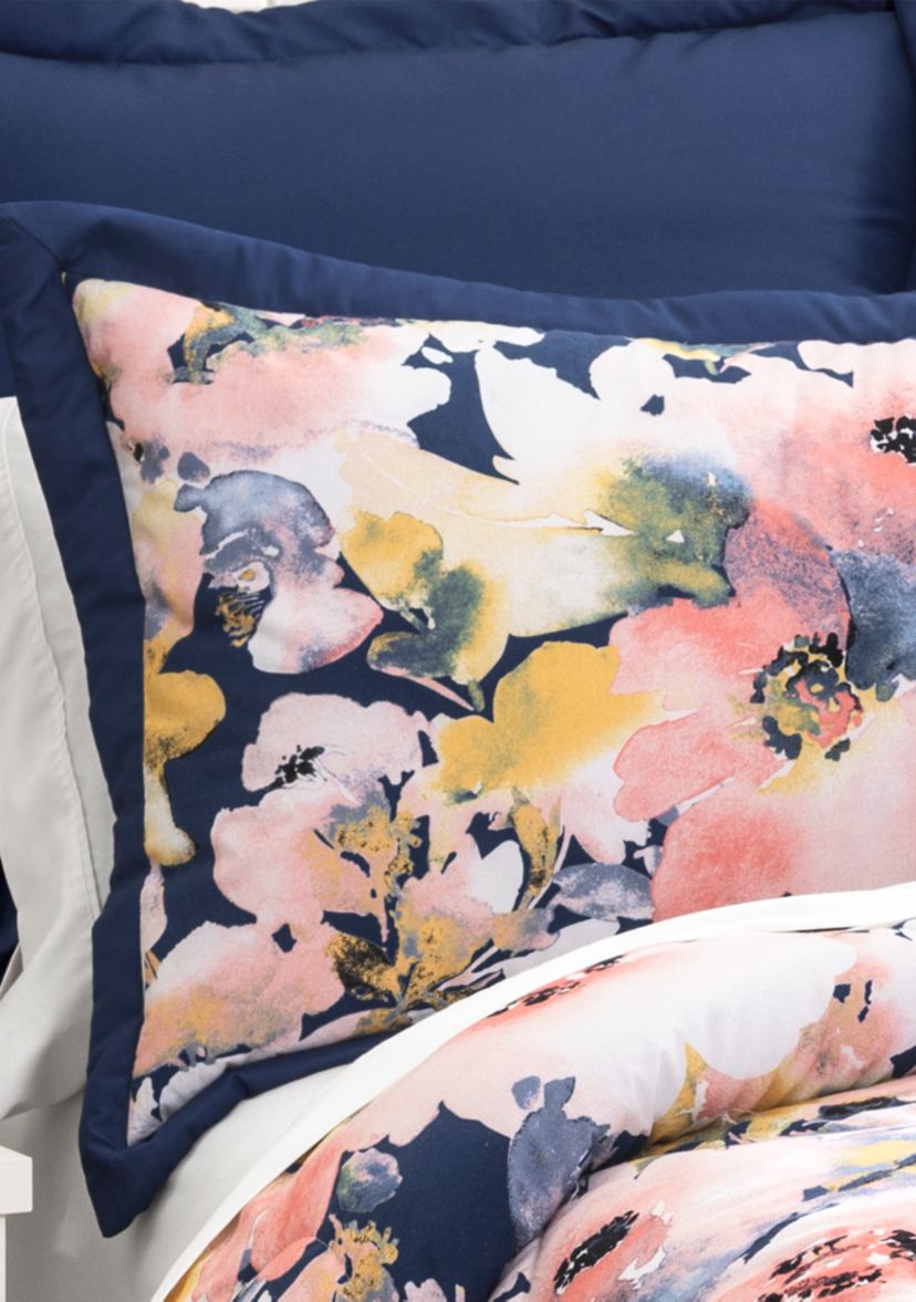 Floral Watercolor Comforter Set 
