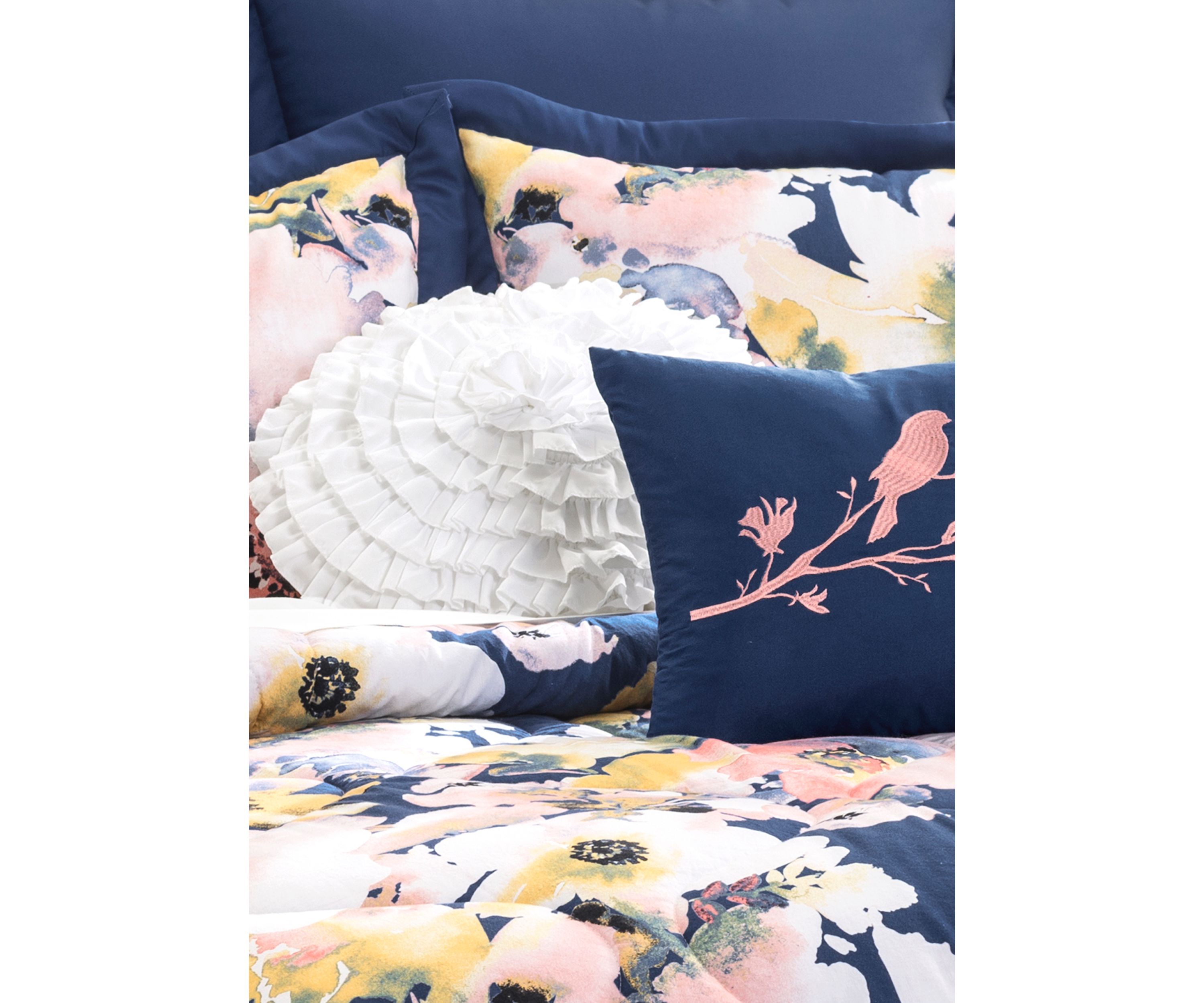 Floral Watercolor Comforter Set 