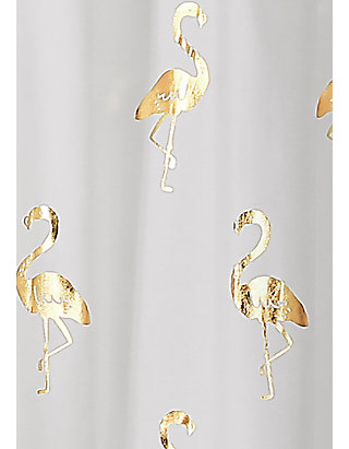 Lush Decor Flamingo Shower Curtain Gold 72" x 72" 