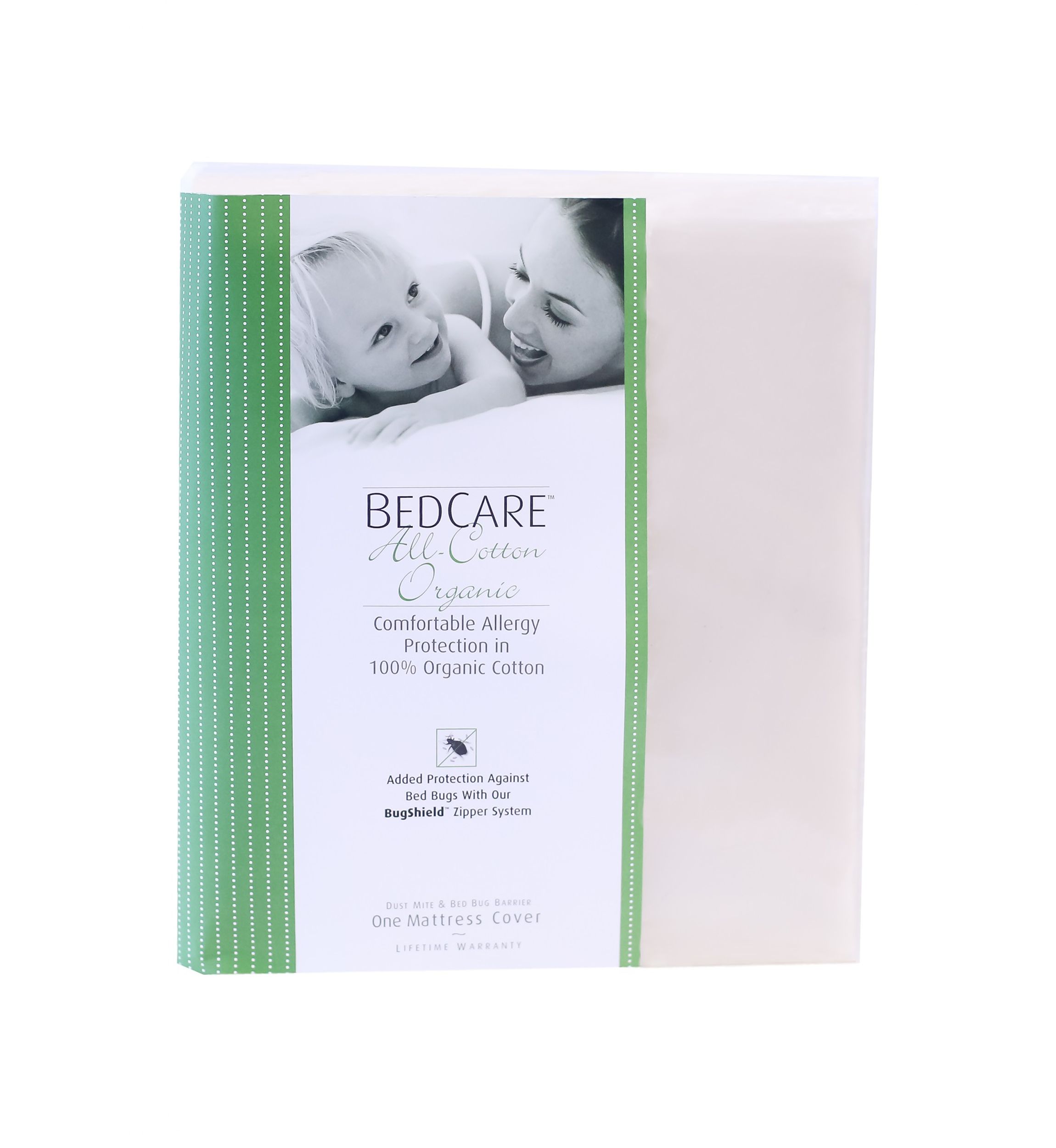 9 in Deep Organic All Cotton Allergy Mattress Cover 