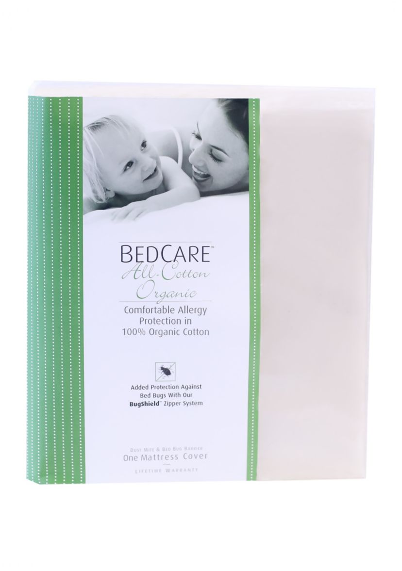 18 in Deep Organic All Cotton Allergy Mattress Cover 