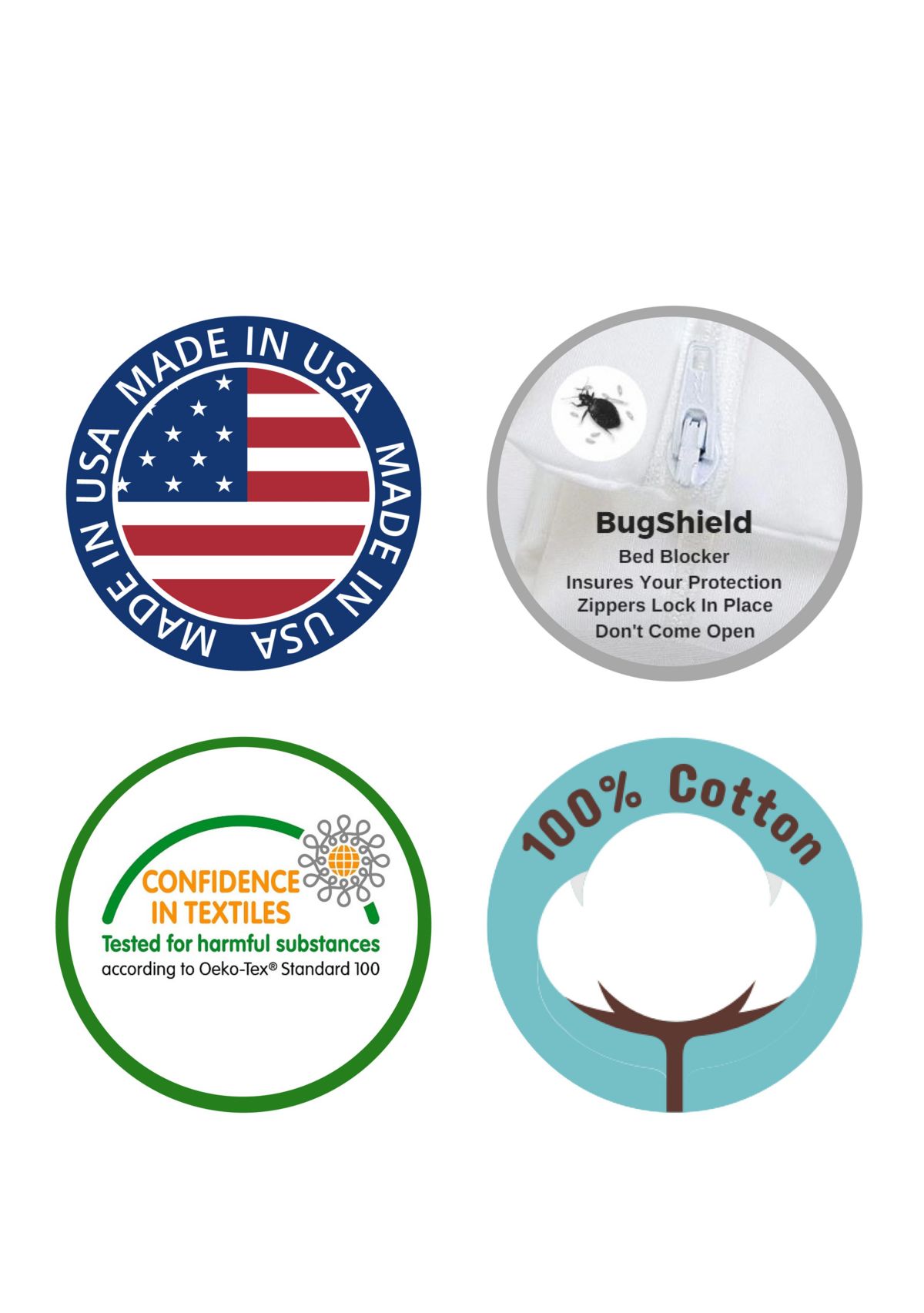 All Cotton Allergy Travel Pillow Cover