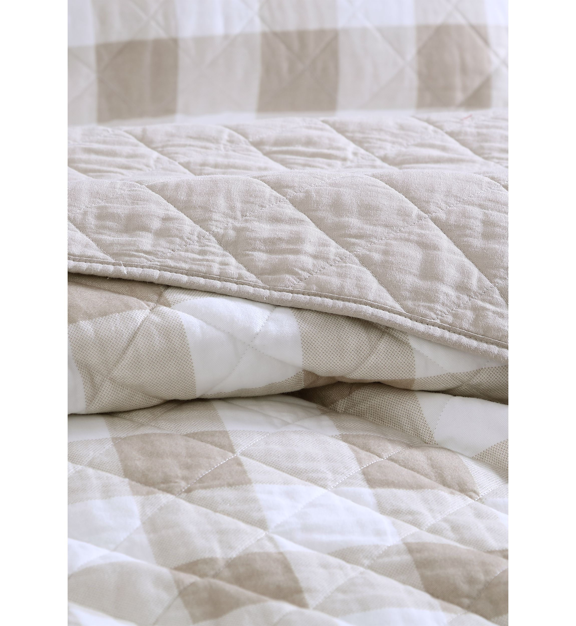 Heirloomed Buffalo Check Blue 3-Piece Quilt Set
