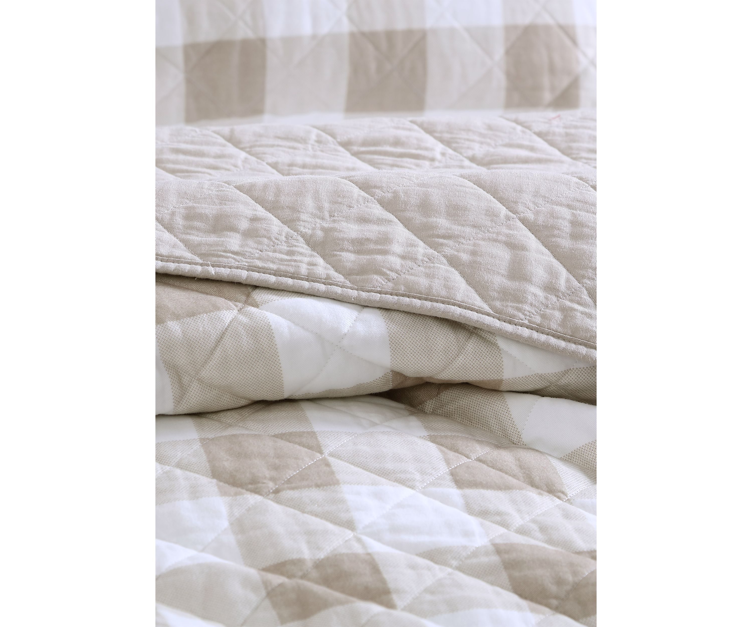 Heirloomed Buffalo Check Blue 3-Piece Quilt Set