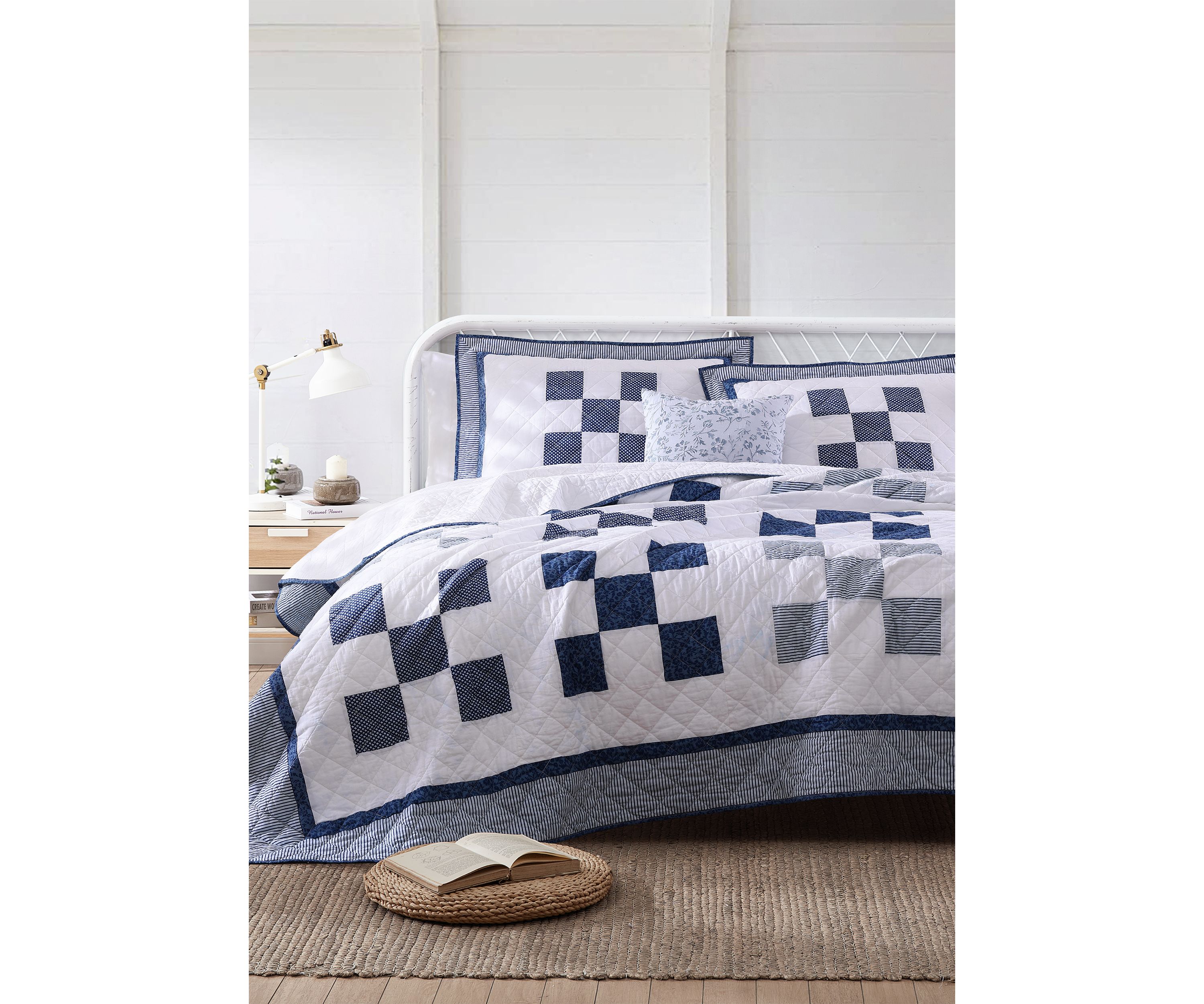 Block Checkerboard 3-Piece Quilt Set