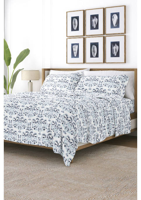 Premium Ultra Soft Garden Estate Pattern 4 Piece Bed Sheets Set