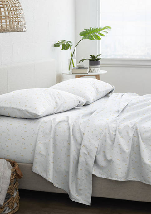 Premium Ultra Soft Bluebirds Pattern 4 Piece Bed Sheets Set