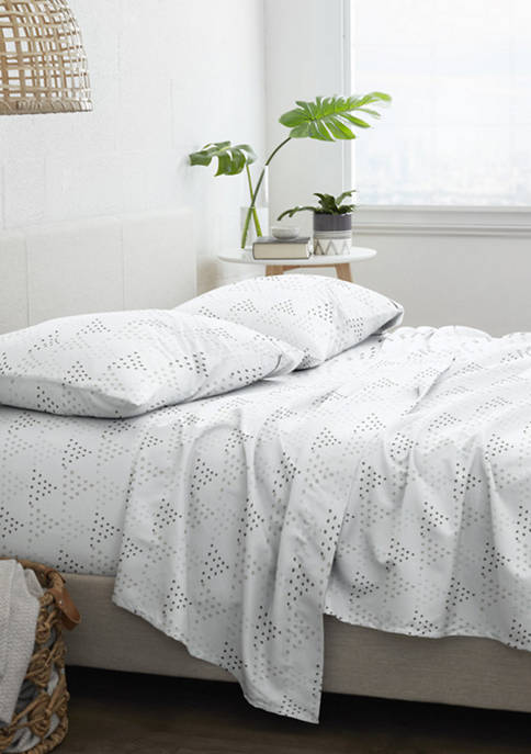 Premium Ultra Soft Trio Pattern 4 Piece Bed Sheets Set