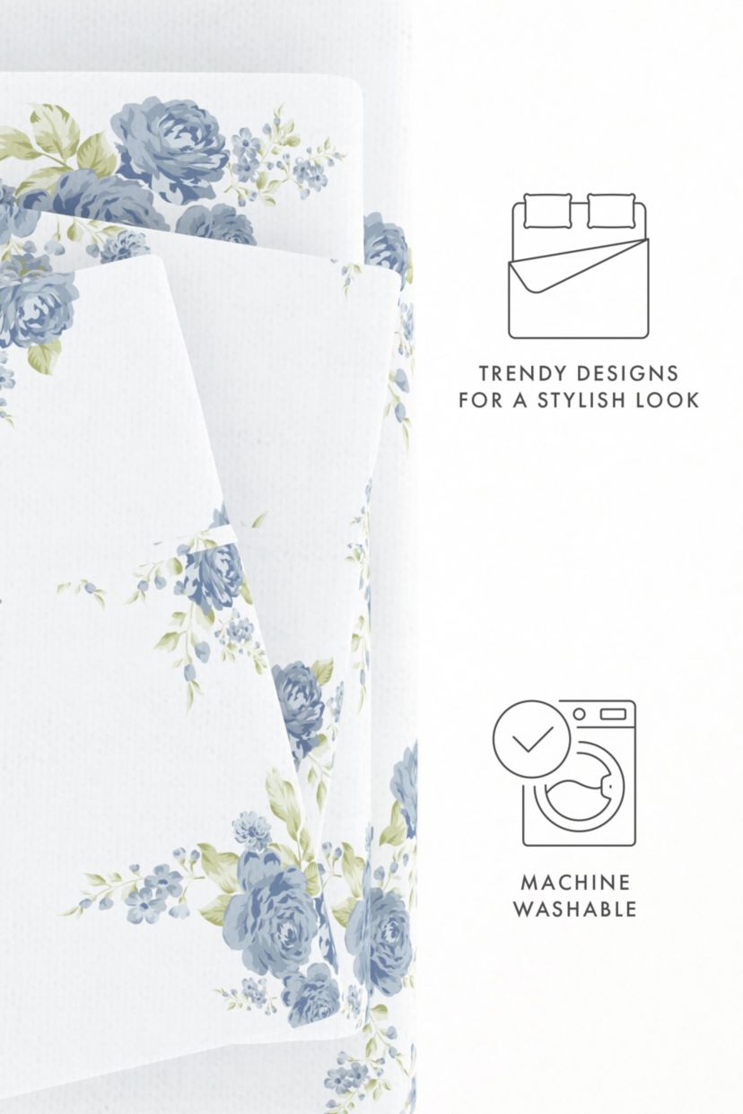 Sheet Set 4-Piece 100% Cotton Flannel Patterned Super Soft Bedding