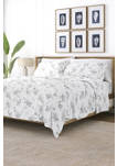 Premium Sylvan Rose 4 Piece Flannel Bed Sheet Set