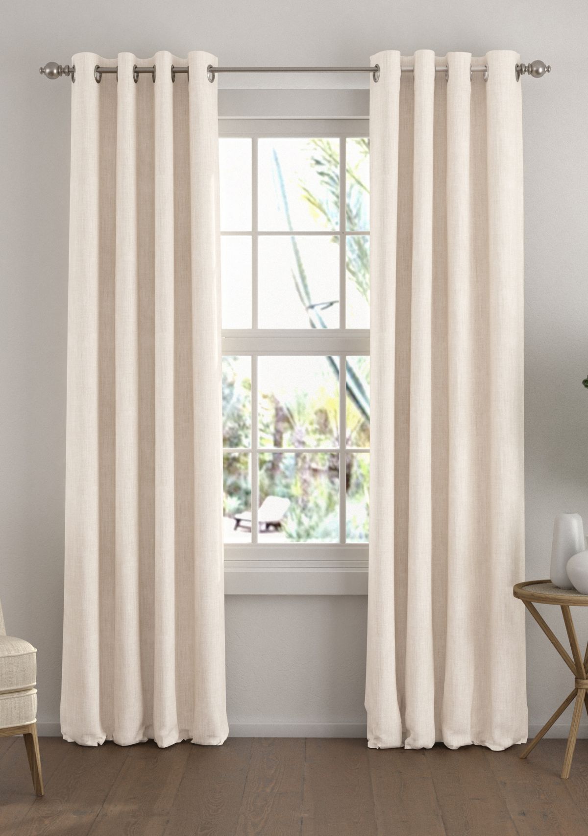 2 Panel 100% Total Blackout Grommet Curtains